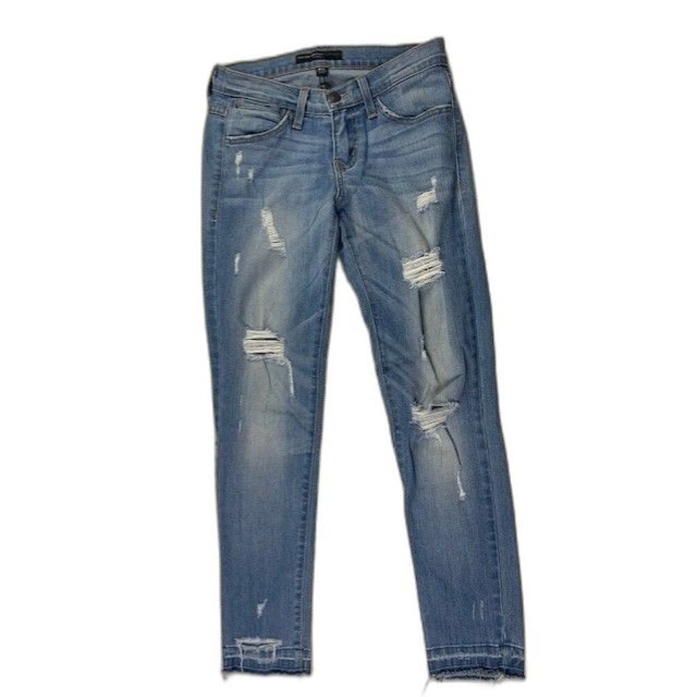 Flying Monkey Size 24 Womens Jeans Skinny Raw Hem Distressed Low Rise Med Wash